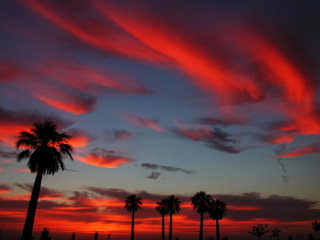 Clouds Make The Sunset - Panorama, Bakersfield