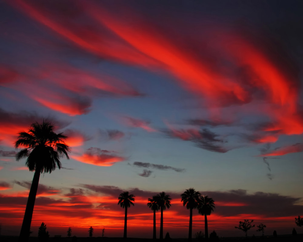 Clouds Make The Sunset - Panorama, Bakersfield Clouds Make The Sunset - Panorama, Bakersfield